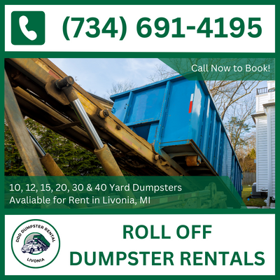Economical Roll Off Dumpster Rentals for Livonia, Michigan - Save Big in Wayne County - DDD Dumpster Rental Livonia